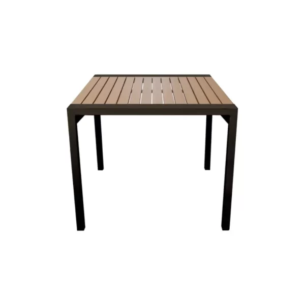 Mesa cuadrada con estructura de aluminio